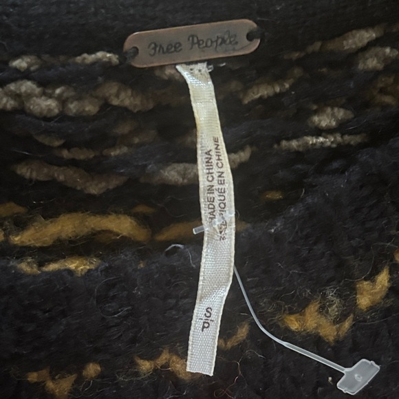 Free People Through The Storm Fair Isle sweater black multicolored size small - Picture 3 of 7